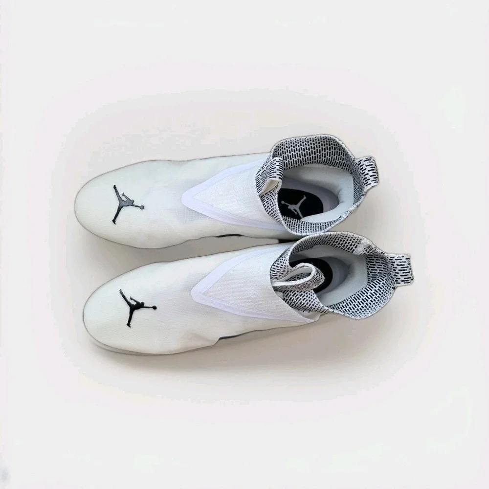 Jordan Alpha Menace‎ Elite 3 Football Cleats White/Black DH3369-100 Size 18
